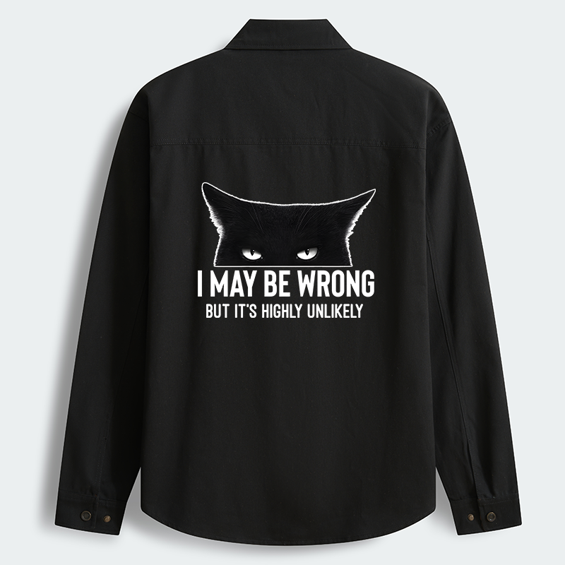 Tokyo-Tiger Cat Can Do No Wrong Men's Corduroy Work Jacket