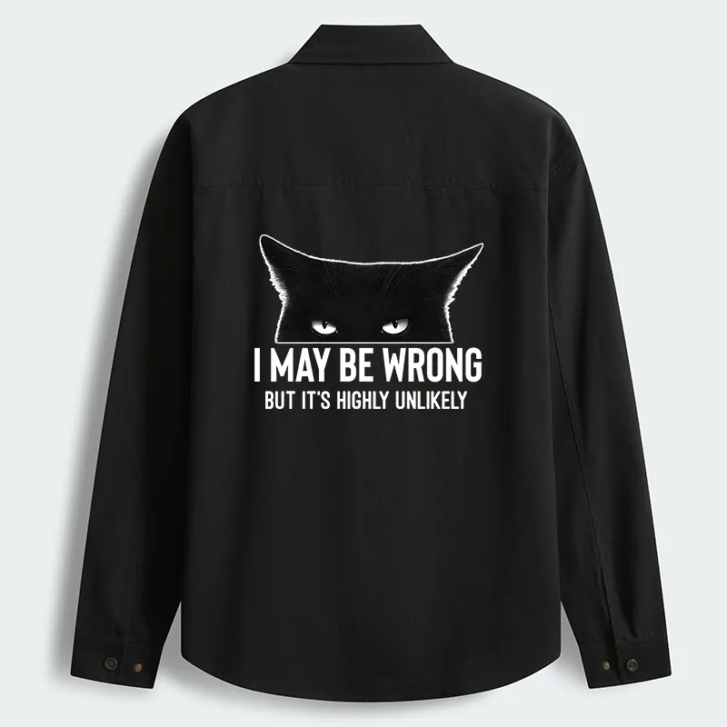 Tokyo-Tiger Cat Can Do No Wrong Men's Corduroy Work Jacket