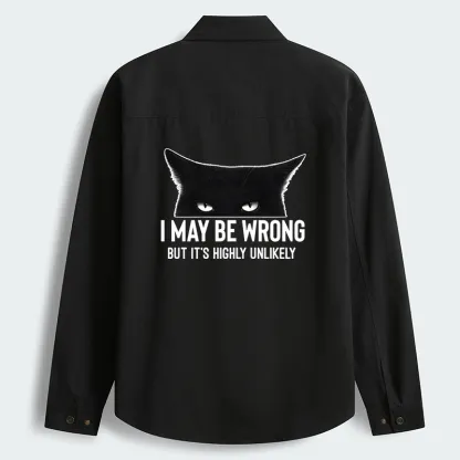 Tokyo-Tiger Cat Can Do No Wrong Men's Corduroy Work Jacket