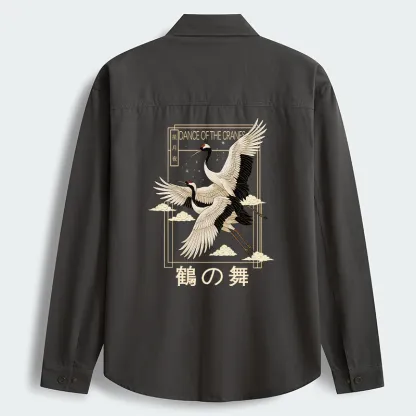 Tokyo-Tiger Dance Of The Cranes Men's Corduroy Work Jacket
