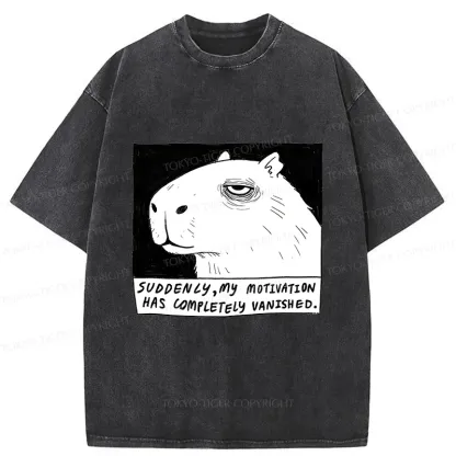 Tokyo-Tiger Power Has Completely Disappeared Washed T-Shirt