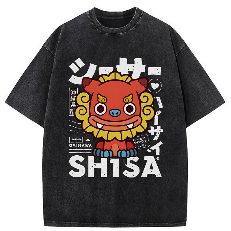 Tokyo-Tiger Okinawa Prefecture Japan Washed T-Shirt