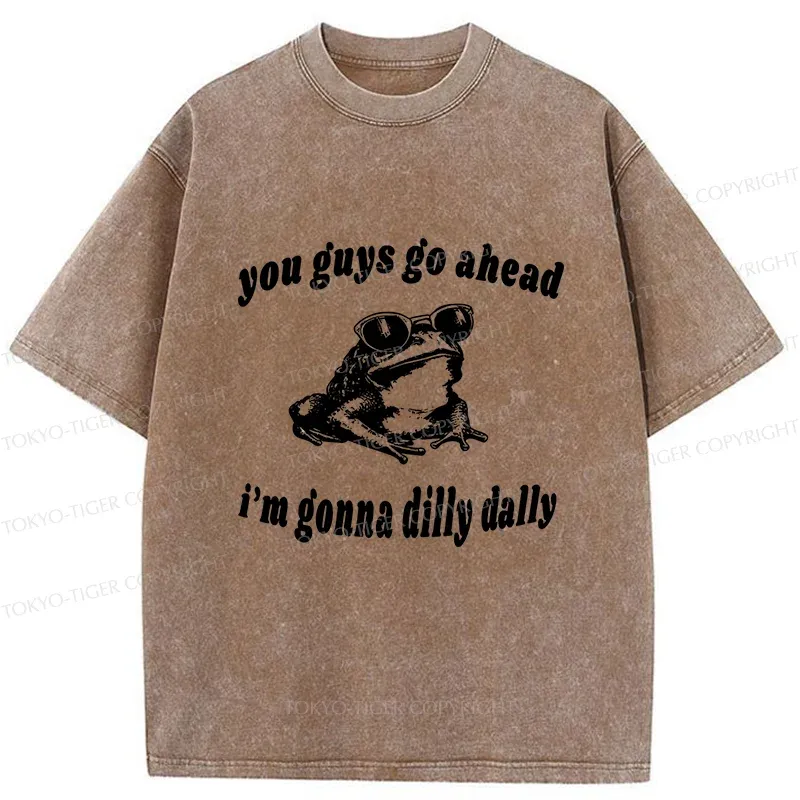 Tokyo-Tiger Dilly Dally Frog Washed T-Shirt