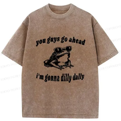Tokyo-Tiger Dilly Dally Frog Washed T-Shirt