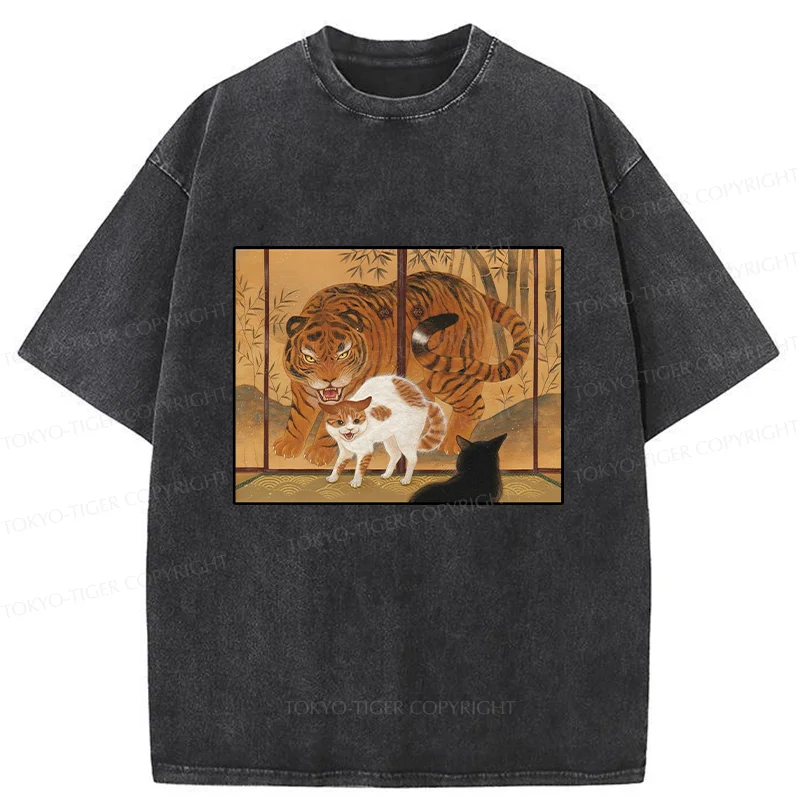 Tokyo-Tiger Borrowing The Power Of The Tiger Washed T-Shirt