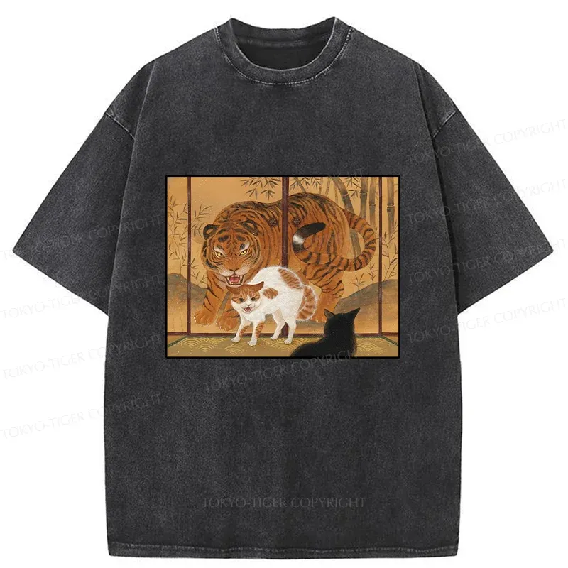 Tokyo-Tiger Borrowing The Power Of The Tiger Washed T-Shirt