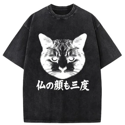 Tokyo-Tiger Cat Hits After Three Messes Washed T-Shirt