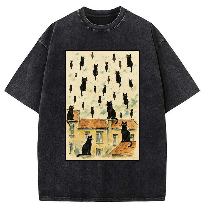 Tokyo-Tiger The Floating Cats Washed T-Shirt