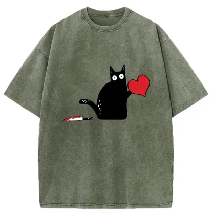 Tokyo-Tiger Give You My Heart Washed T-Shirt