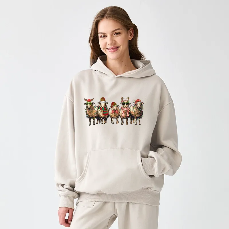 Tokyo-Tiger Christmas Sheep Aldult Fleece Hoodie