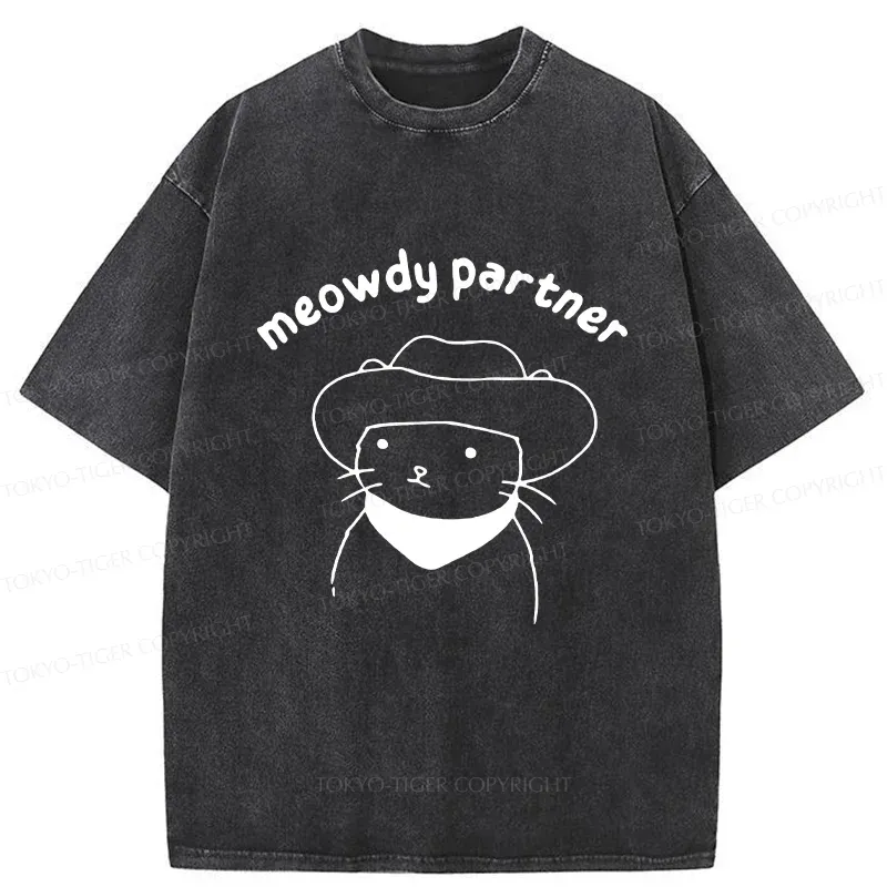 Tokyo-Tiger Cat Companion Washed T-Shirt Sale