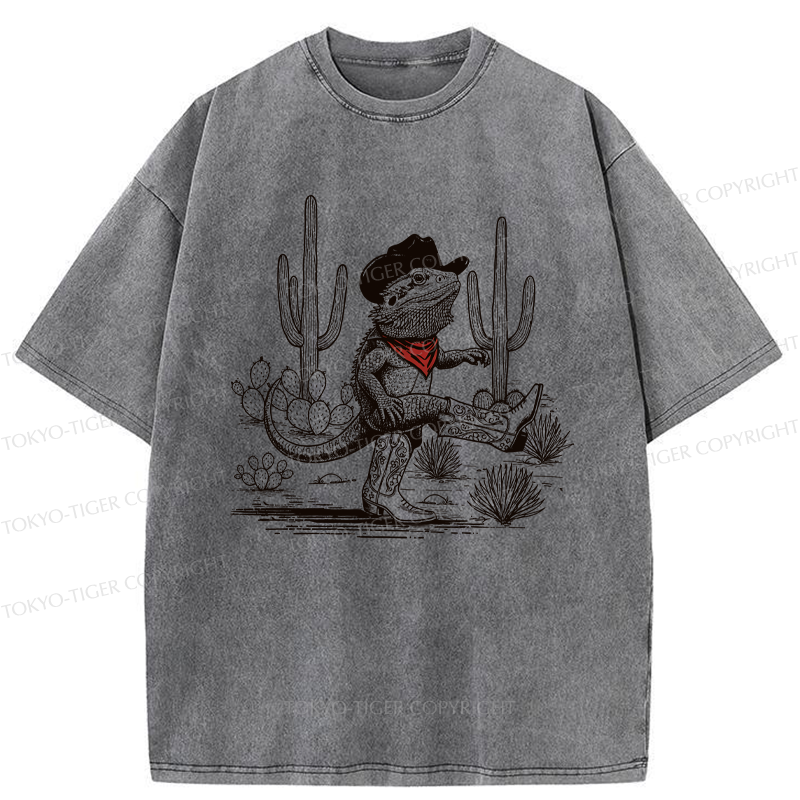 Tokyo-Tiger Cowboy Of The Desert Washed T-Shirt