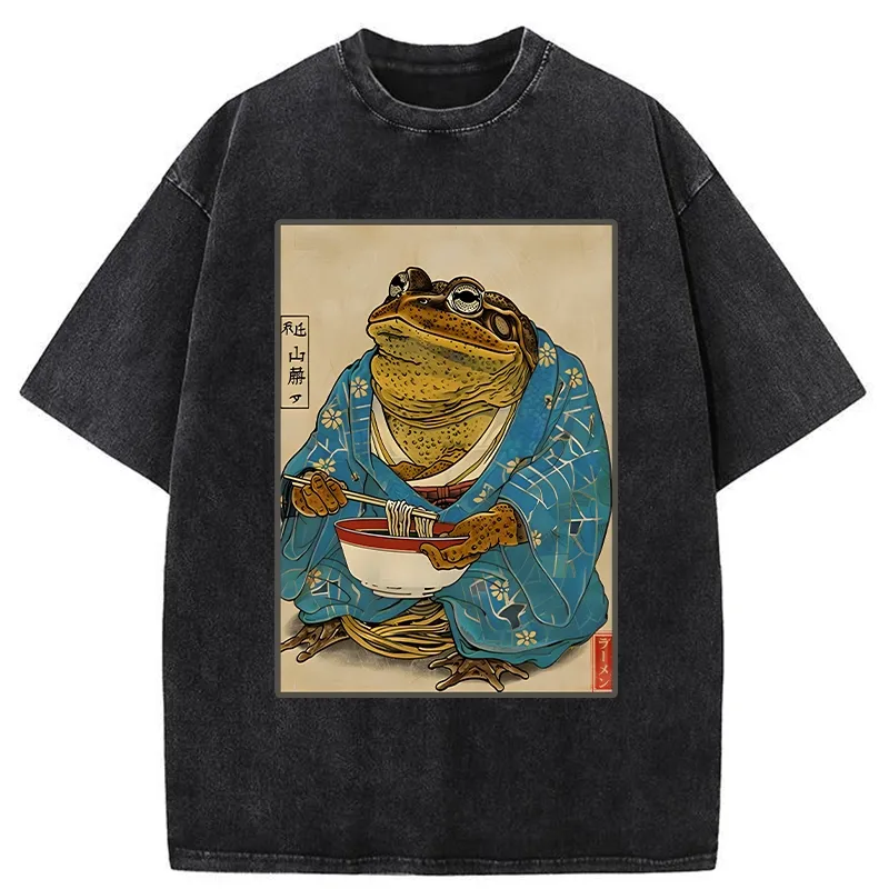 Tokyo-Tiger Ramen Lover Toad Washed T-Shirt