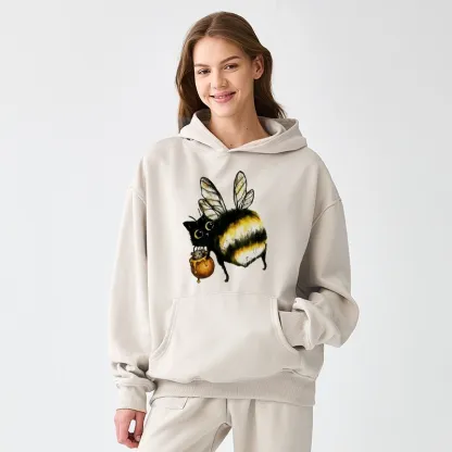 Tokyo-Tiger Cute Catbee Butt Aldult Fleece Hoodie