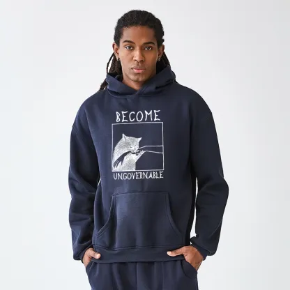 Tokyo-Tiger Cat Biting Arm Aldult Fleece Hoodie