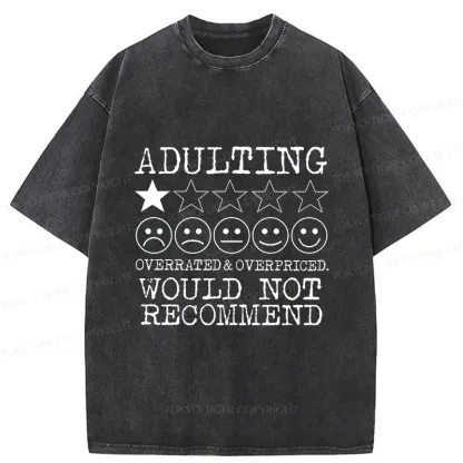 Tokyo-Tiger Not Recommended For Adults Washed T-Shirt