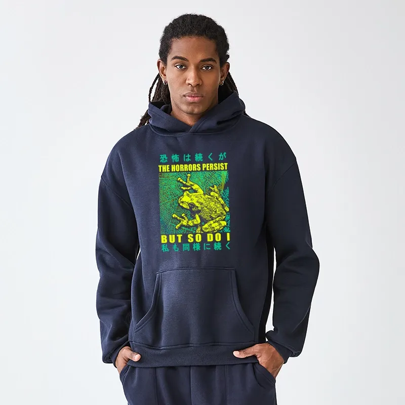Tokyo-Tiger The Horrors Persist Frog Aldult Fleece Hoodie