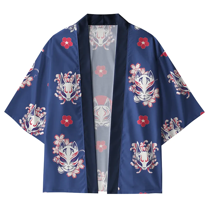 Tokyo-Tiger Fox Pattern Kimono Cardigan
