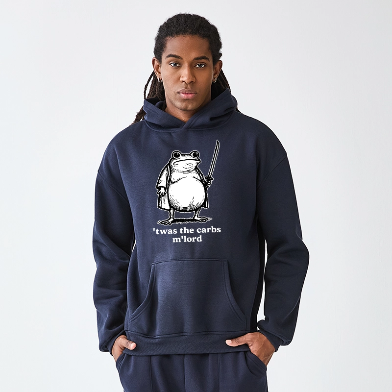 Tokyo-Tiger Funny Fat Samurai Frog Aldult Fleece Hoodie