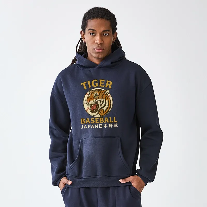 Tokyo-Tiger Osaka Japan Baseball Team Aldult Fleece Hoodie