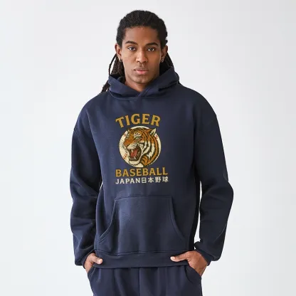 Tokyo-Tiger Osaka Japan Baseball Team Aldult Fleece Hoodie