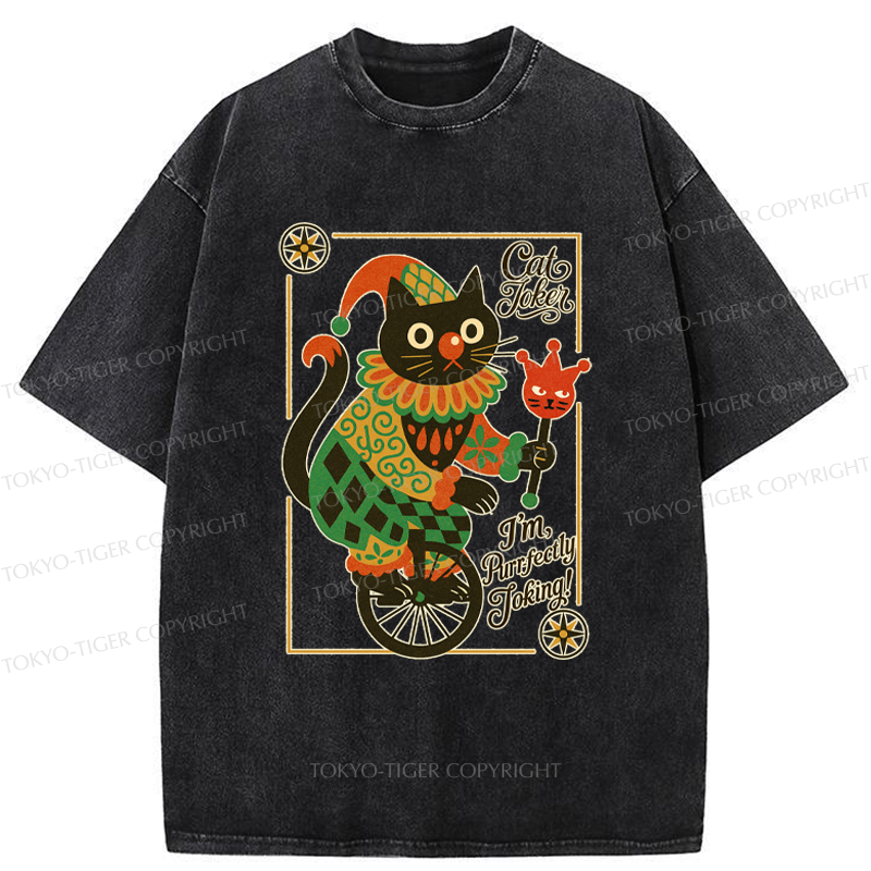 Tokyo-Tiger The Cat Joker Washed T-Shirt