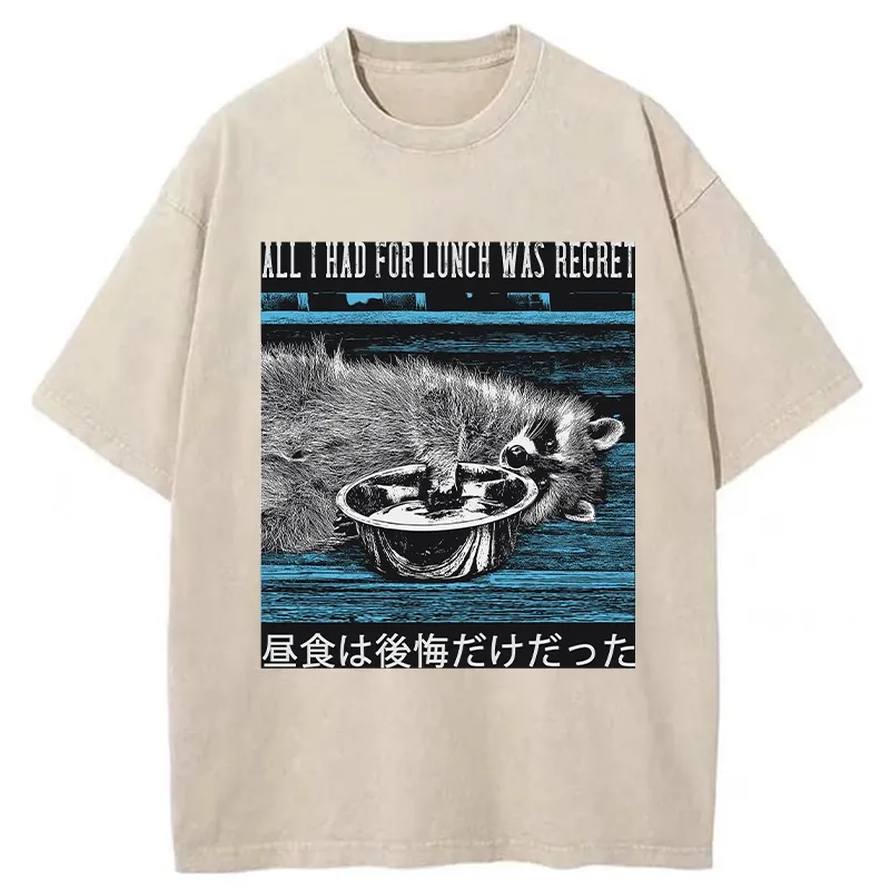 Tokyo-Tiger All I Had For Lunch Was Regret Washed T-Shirt