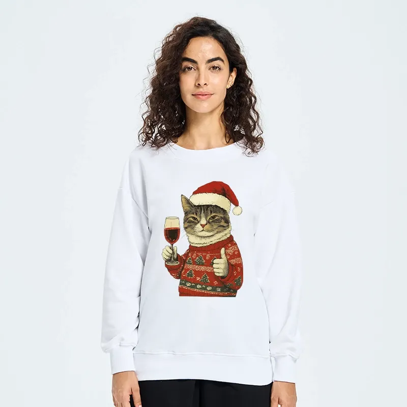 Tokyo-Tiger Christmas Cat Likes Classic Sweatshirt