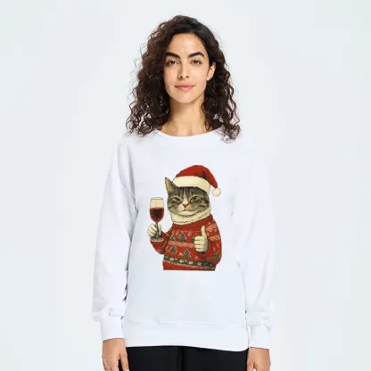 Tokyo-Tiger Christmas Cat Likes Classic Sweatshirt