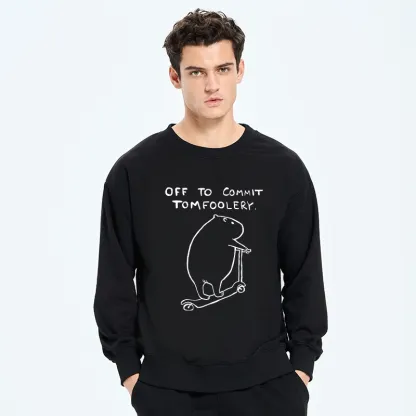 Tokyo-Tiger Capybara Is Ready To Do Something Bad Classic Sweatshirt