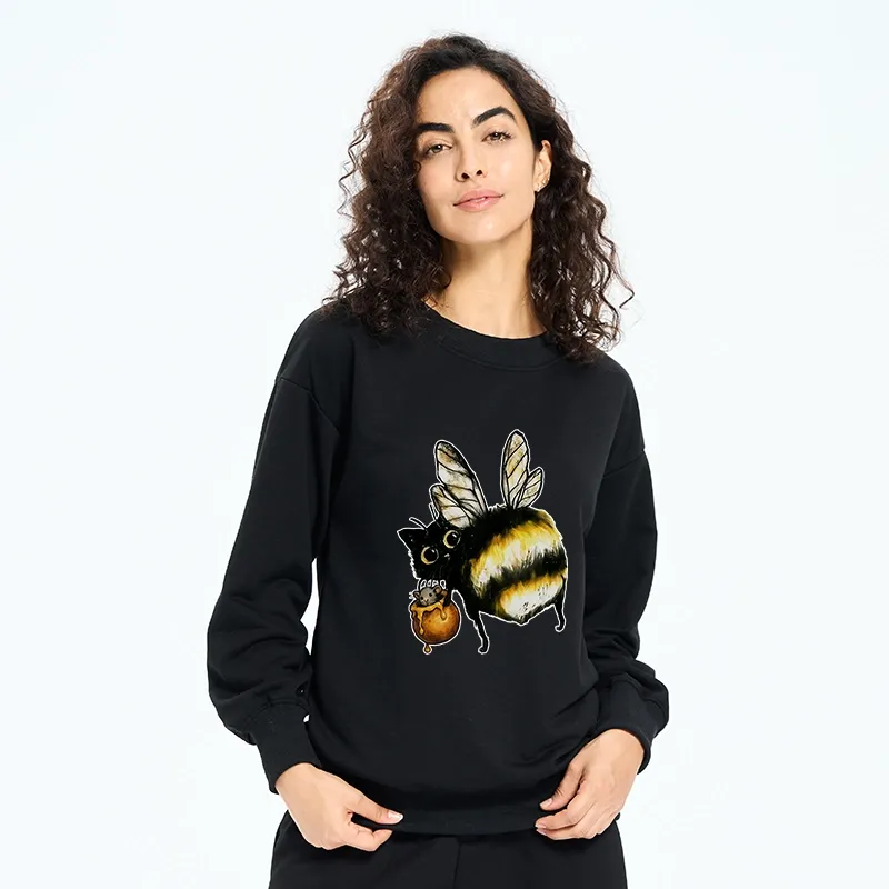 Tokyo-Tiger Cute Catbee Butt Classic Sweatshirt