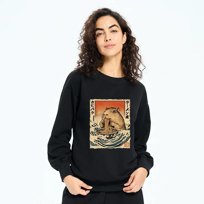 Tokyo-Tiger Hamster Eating Ramen Classic Sweatshirt