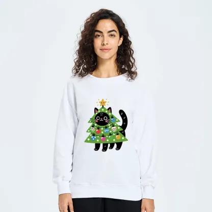 Tokyo-Tiger Christmas Tree Cat Classic Sweatshirt