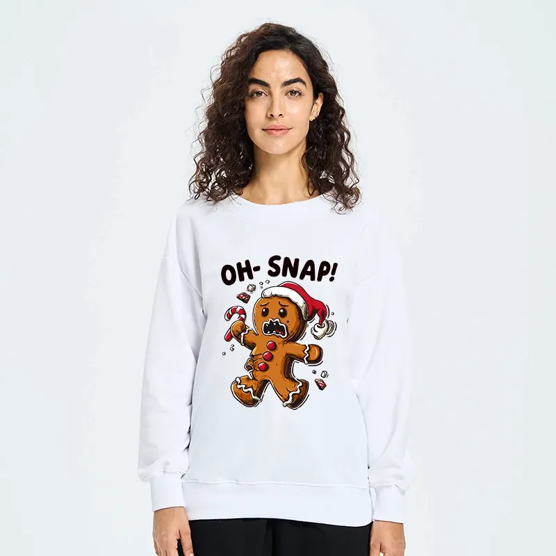 Tokyo-Tiger Oh Snap The Gingerbread Man's Christmas Chaos Classic Sweatshirt