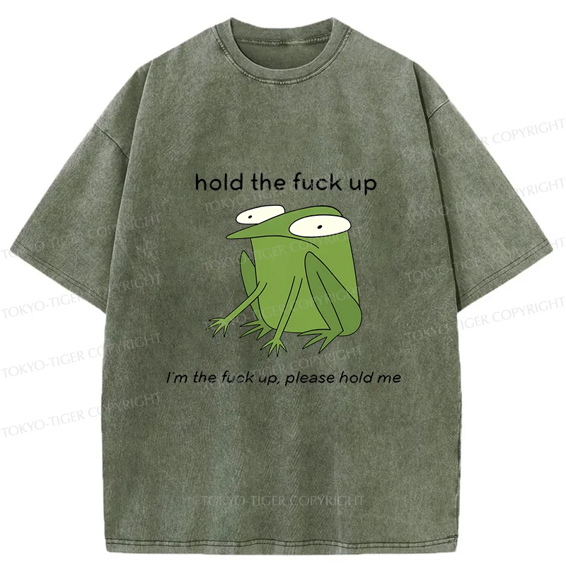 Tokyo-Tiger Please Hug The Frog Washed T-Shirt