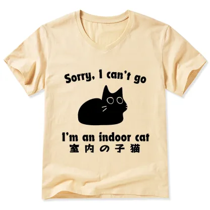 Tokyo-Tiger Indoor Kitten V-Neck Classic T-Shirt