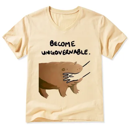 Tokyo-Tiger Moo Deng Bites Someone's Arm V-Neck Classic T-Shirt