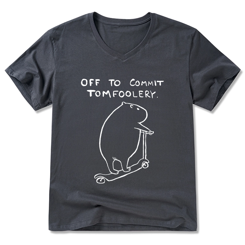 Tokyo-Tiger Capybara Is Ready To Do Something Bad V-Neck Classic T-Shirt