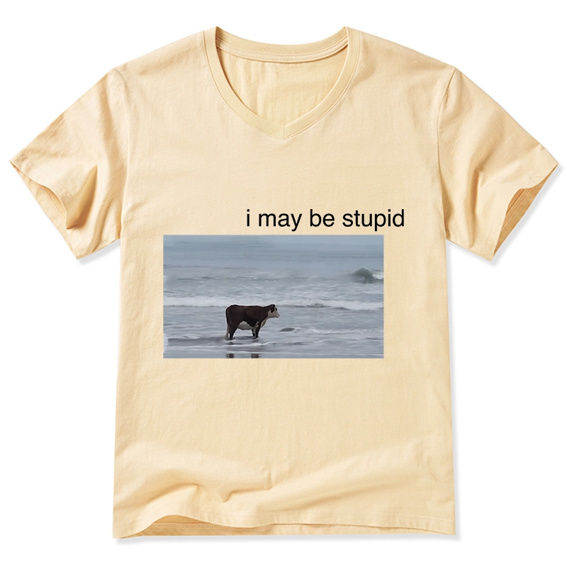 Tokyo-Tiger Foolish Cow V-Neck Classic T-Shirt