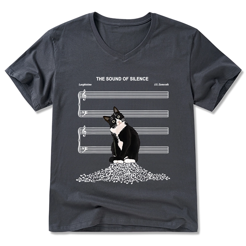 Tokyo-Tiger The Sound Of Silence Cow V-Neck Classic T-Shirt