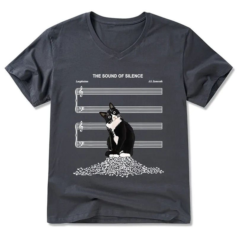 Tokyo-Tiger The Sound Of Silence Cow V-Neck Classic T-Shirt