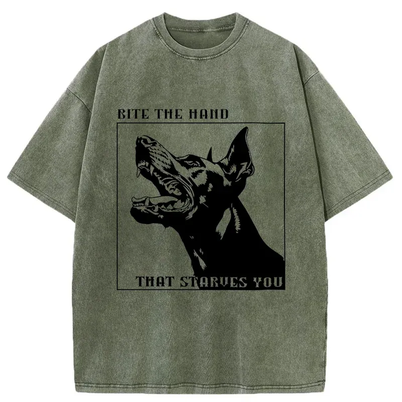 Tokyo-Tiger Rebellious Dog Meme Washed T-Shirt