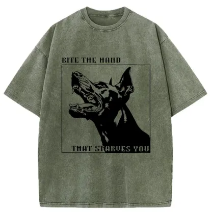 Tokyo-Tiger Rebellious Dog Meme Washed T-Shirt