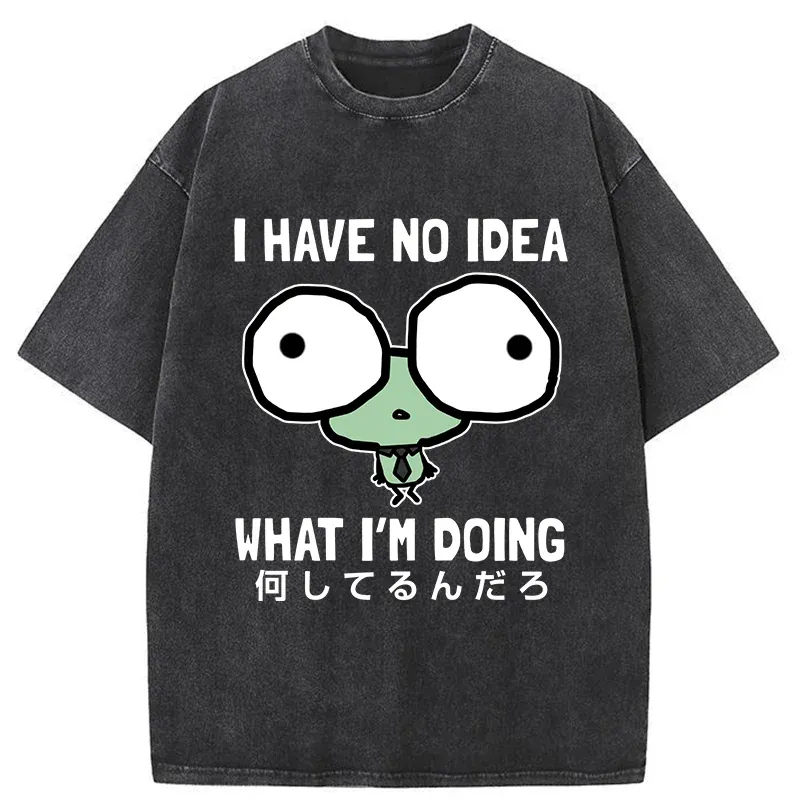 Tokyo-Tiger Silly Frog At Work Washed T-Shirt
