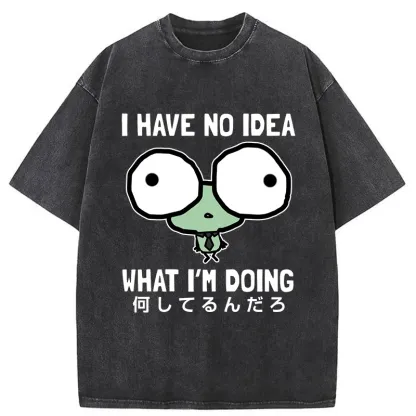 Tokyo-Tiger Silly Frog At Work Washed T-Shirt