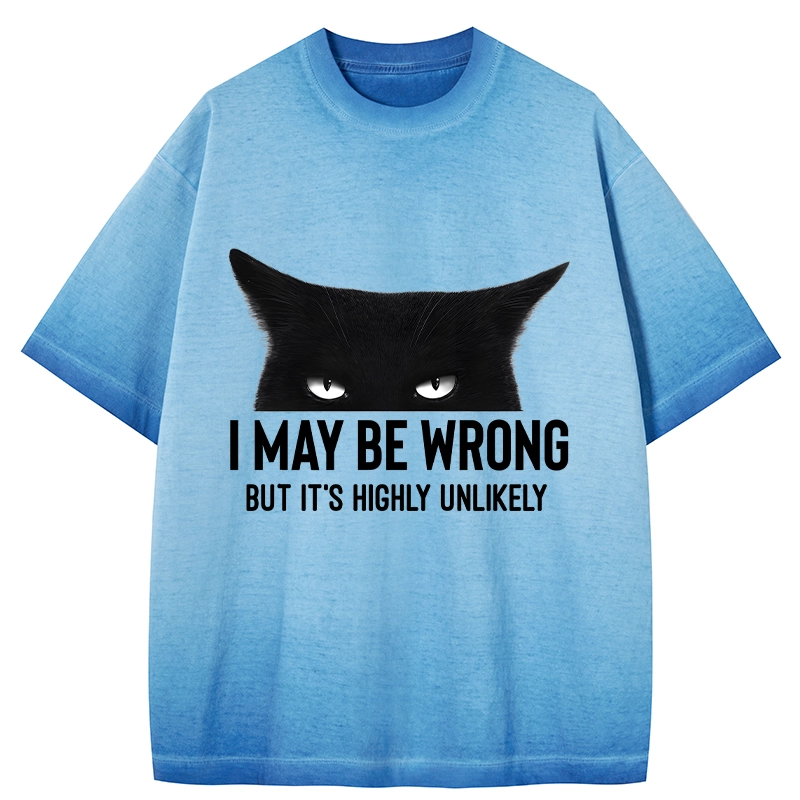 Tokyo-Tiger Cat Can Do No Wrong Gradient Washed T-Shirt