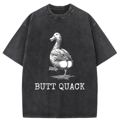 Tokyo-Tiger Butt Crack Funny Washed T-Shirt