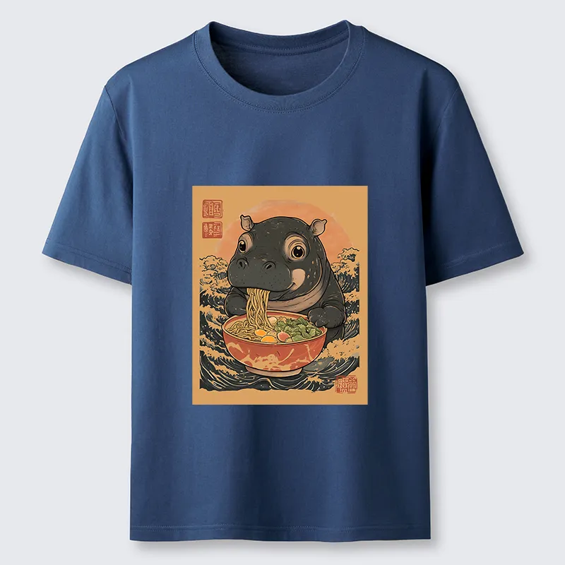 Tokyo-Tiger Moo Deng Eat Ramen Classic T-Shirt