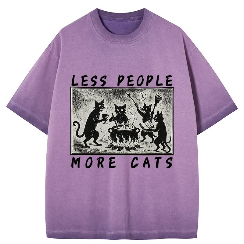 Tokyo-Tiger Cat Sacrifice Ceremony Gradient Washed T-Shirt