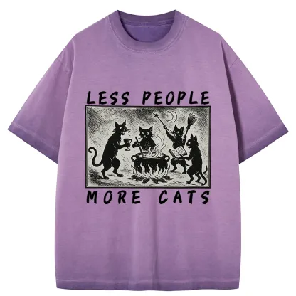 Tokyo-Tiger Cat Sacrifice Ceremony Gradient Washed T-Shirt